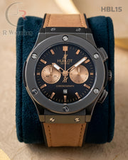 (OS)🖤 Hublot Leather Black Brown (HBL15)