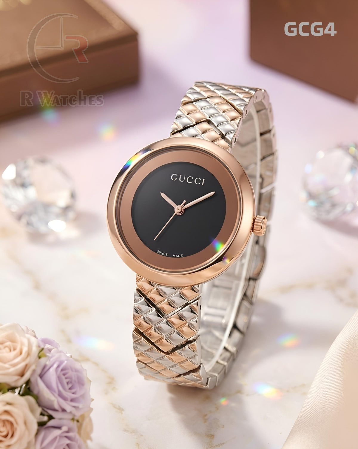 (OS)🖤⭐ Gucci Girls Dual Tone Black (GCG4)