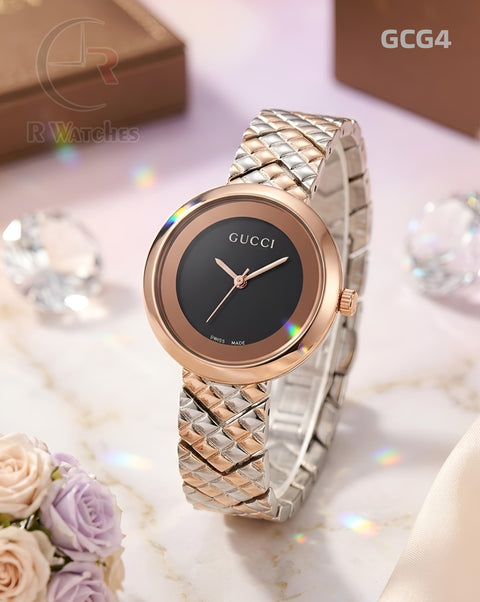 (OS)🖤⭐ Gucci Girls Dual Tone Black (GCG4)