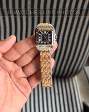 (OS)🖤⭐ Cartier Girls Dual Tone Black Roman (CTG2)