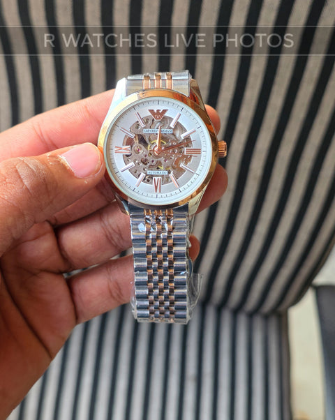 (OS)🖤⭐ Armani Automatic Rose Gold White (EAAM3)