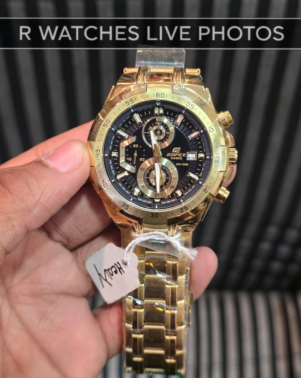 (OS)🖤⬆️⭐ Casio Edifice Premium Golden black dial (CSP26)
