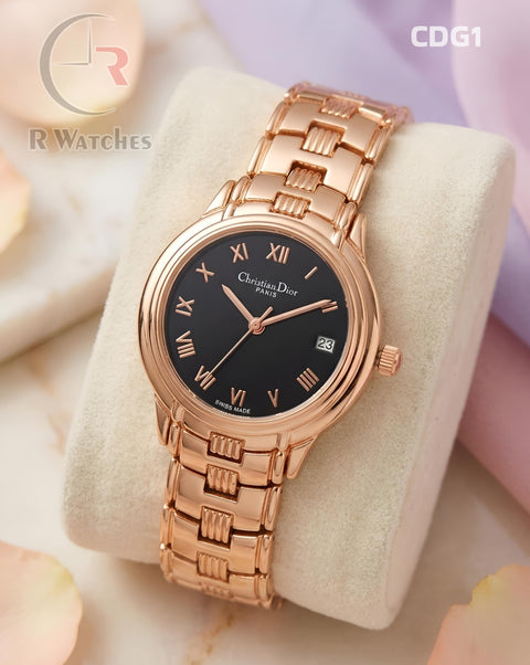 (OS)🖤⭐ Christian Dior girls rose gold black (CDG1)