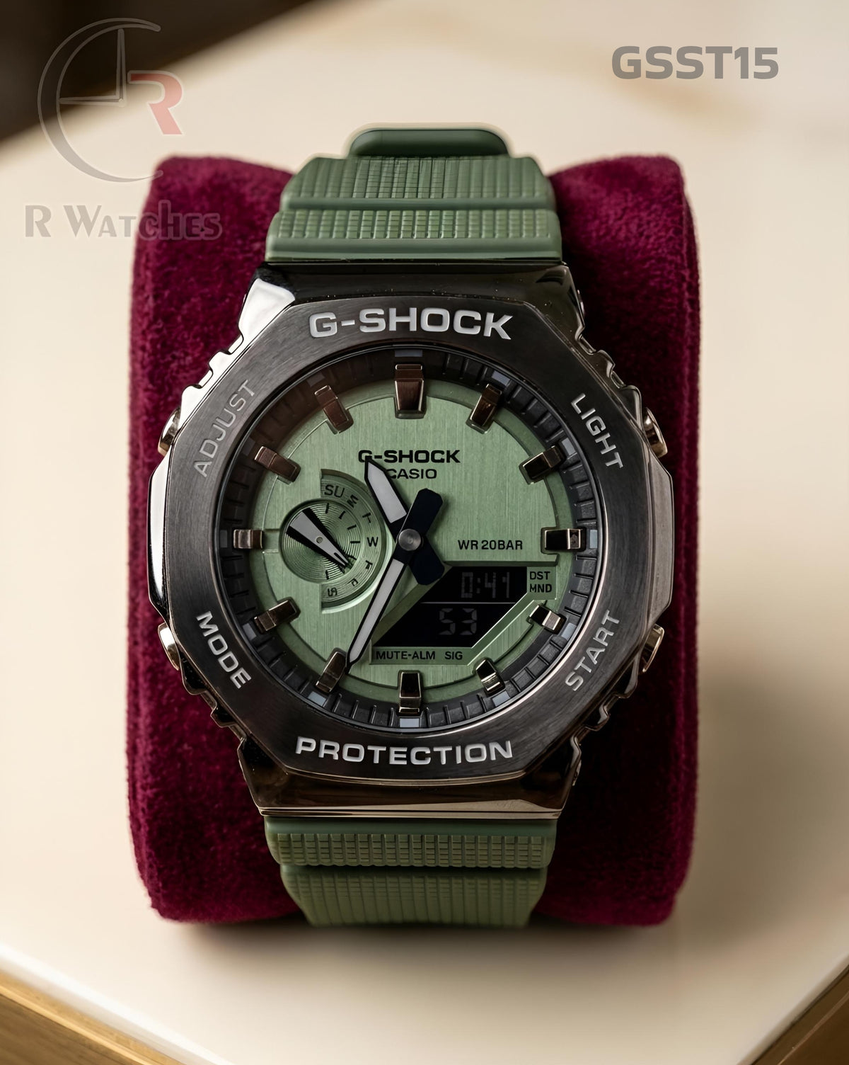 (OS3)🖤⬆️🔁⭐ G-Shock Ga Green (GSST15)