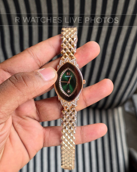 (OS2)📷⭐ Swarovski Girls Rose Gold Green (SWG4)