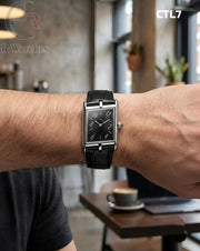 (OS)🖤⭐ Cartier Leather Silver Black (CTL7)