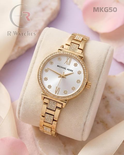(SS)🖤 Mk Girls Diamond Gold White (MKG50)