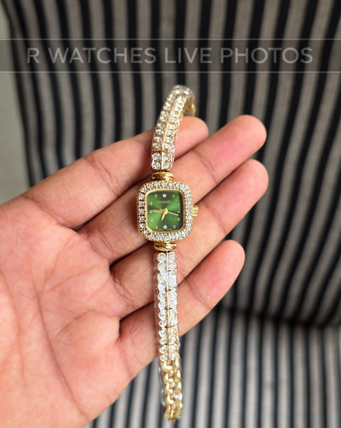 (SS)🖤⬆️⭐ Chanel Girls Diamond Rose Gold Green (CHG3)