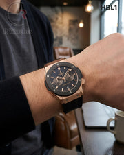(OS)🖤⬆️ Hublot Heavy Leather Rose Gold Black (HBL1)