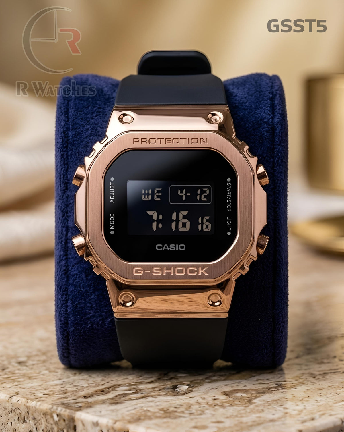 (OS2)🖤⬆️🔁⭐ G-Shock silicon rose gold (GSST5)