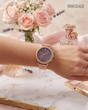 (SS)🖤⬆️ MK Diamond Girls Rose Gold Purple (MKG62)