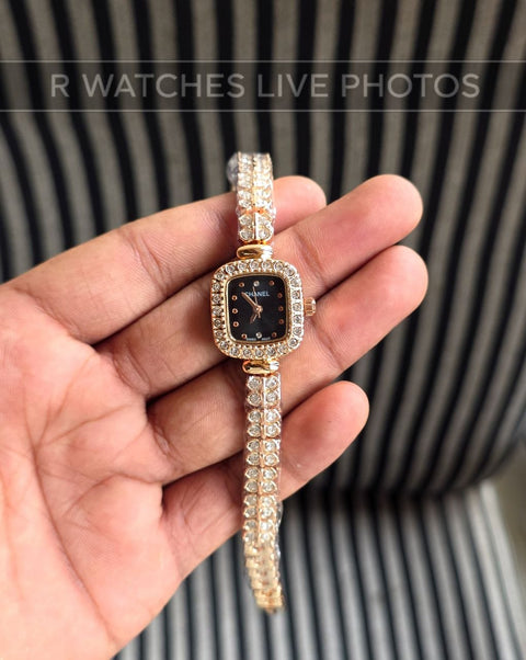 (OS)🖤⭐ Chanel Girls Diamond Rose Gold Black (CHG9)