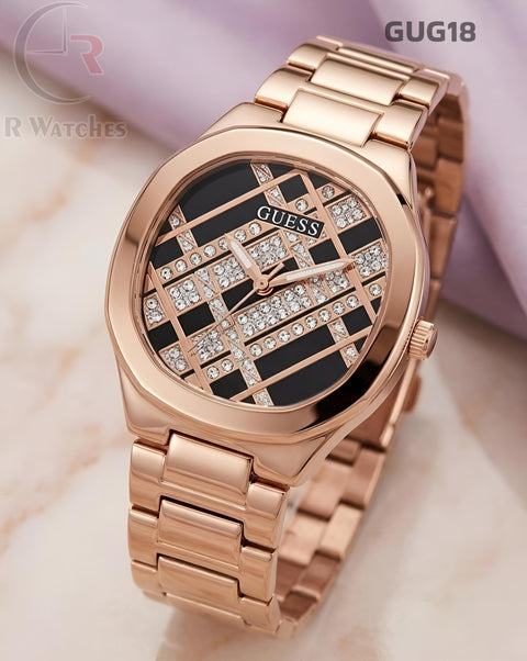 (OS)🖤⭐ Guess Girls Rose Gold Black (GUG18)