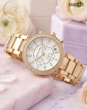 (SS)🖤⬆️⭐ MK Girls Gold White Dial (MKG11)