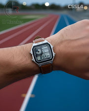 (OS2)🖤⬆️ World time leather silver black (CSSL4)