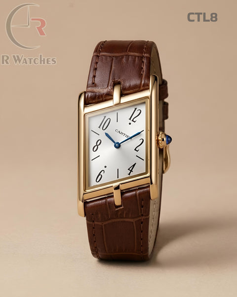 (OS2)🖤⭐ Cartier Leather Gold Brown (CTL8)