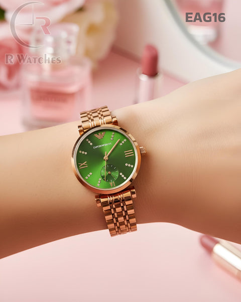 (OS)🖤⬆️⭐ Emporio Armani Rose Gold green (EAG16)