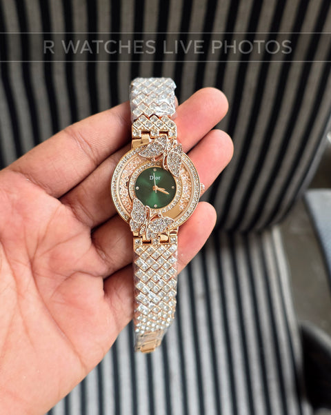 (SS)🖤⬆️⭐ Dior Girls Diamond Green Rose Gold (DRG15)