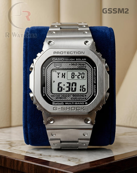 (OS8)🖤⬆️🔁⭐ G-Shock vintage Silver (GSSM2)