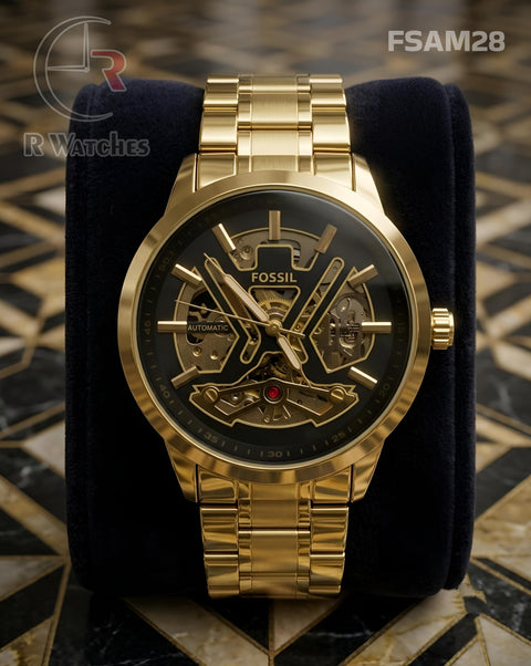 (SS)🖤⭐ Fossil Automatic Cross Full Gold (FSAM28)