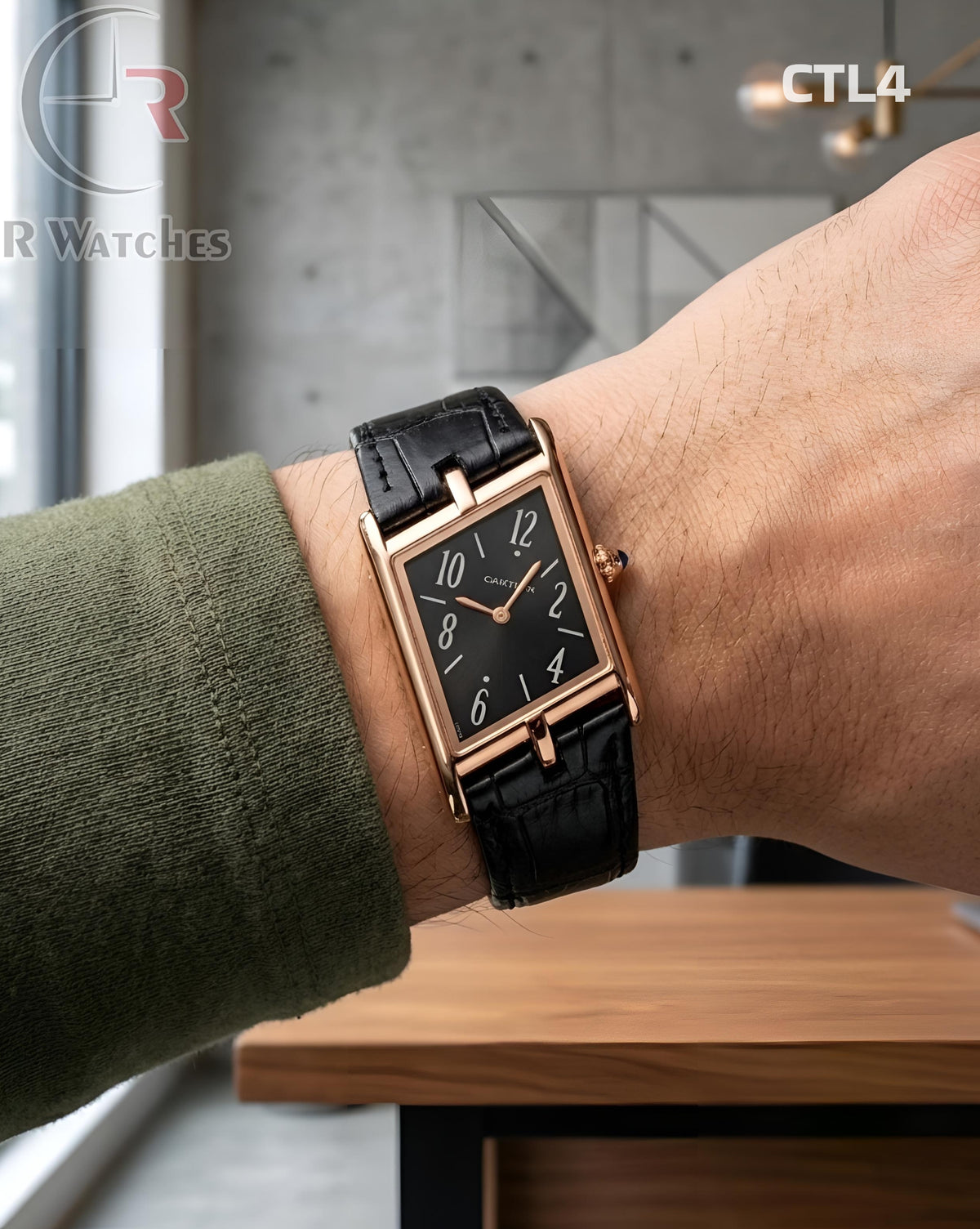 (SS)🖤⭐ Cartier Leather Rose Gold Black (CTL4)