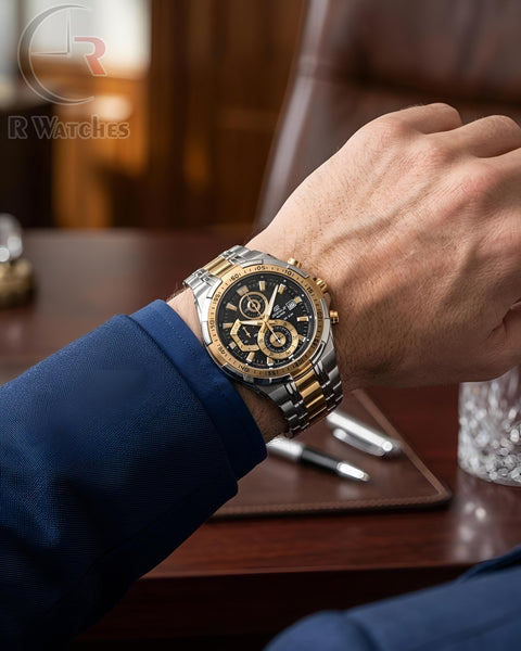 Edifice Dual Black – Premium Luxury Chronograph Watch
