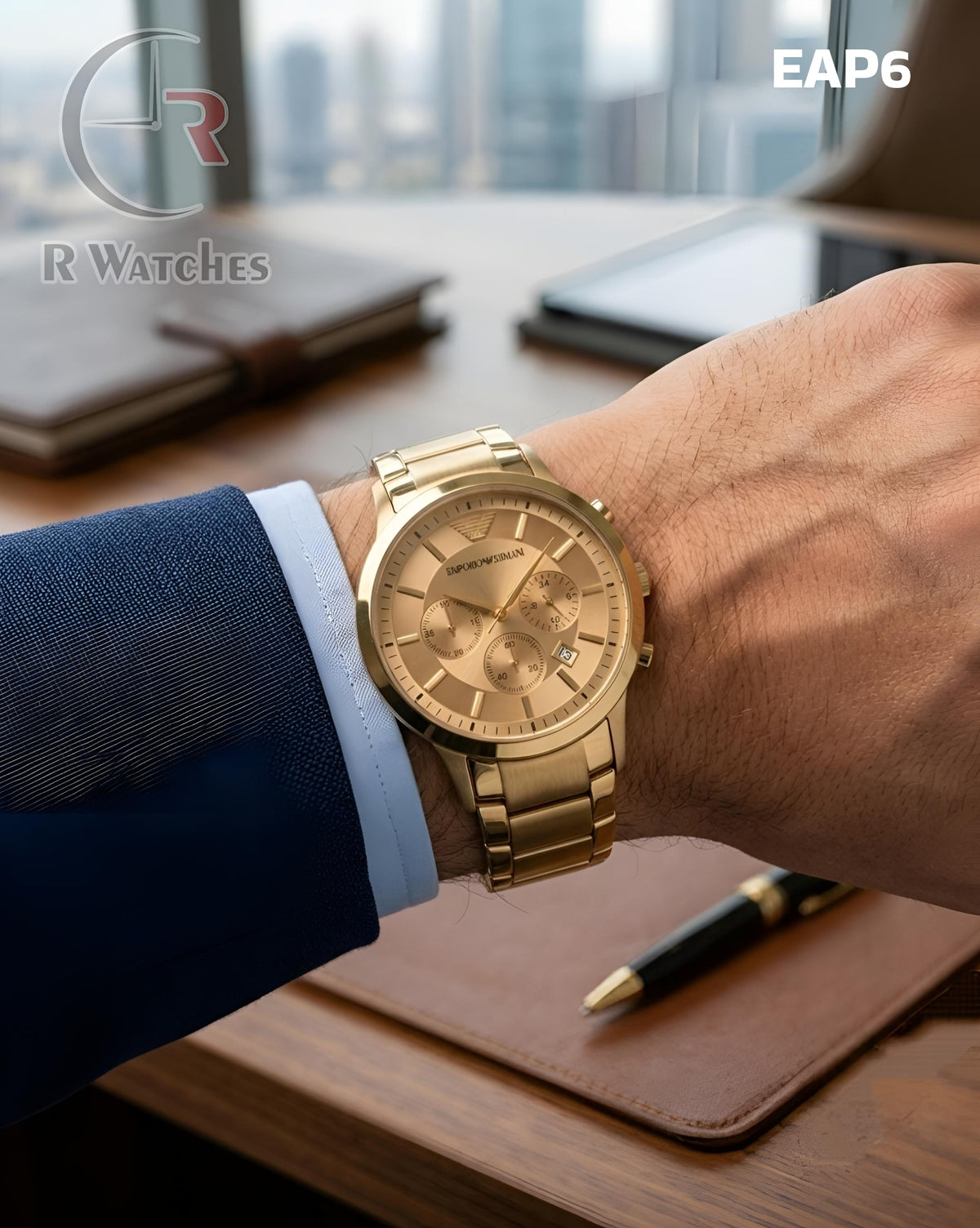 (OS2)🖤⬆️⭐ Emporio Armani full Gold (EAP6)