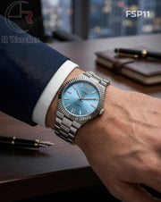 (SS)🖤⬆️⭐ Fossil Silver Tiffany Blue (FSP11)