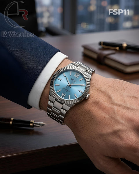 (SS)🖤⬆️⭐ Fossil Silver Tiffany Blue (FSP11)