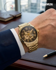 (OS2)🖤⭐ Fossil Automatic Full Gold Roman Dial (FSAM26)