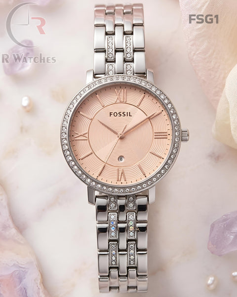 (SS)🖤⭐ Fossil girls silver pink (FSG1)