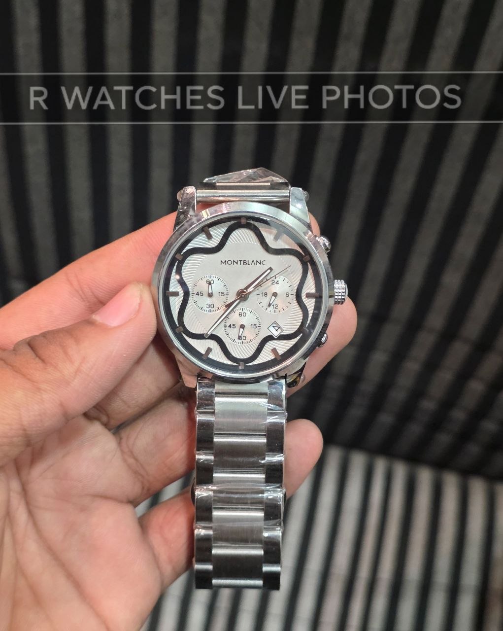 (OS)🖤⭐ Mont Blanc Silver White Dial (MBP2)
