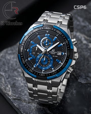 (SS)🖤⬆️⭐ Casio Edifice silver blue (CSP6)