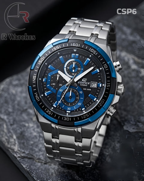 (SS)🖤⬆️⭐ Casio Edifice silver blue (CSP6)