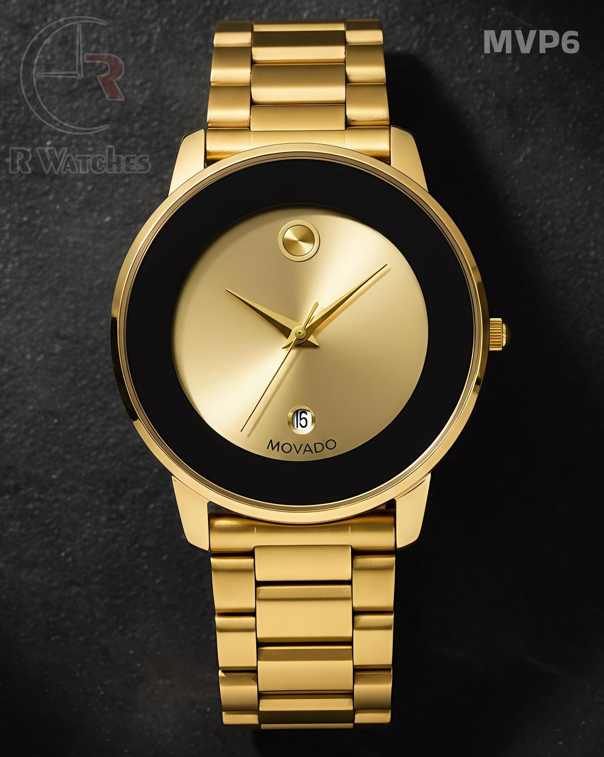 (SS)🖤 Movado Gold Black Dial (MVP6)