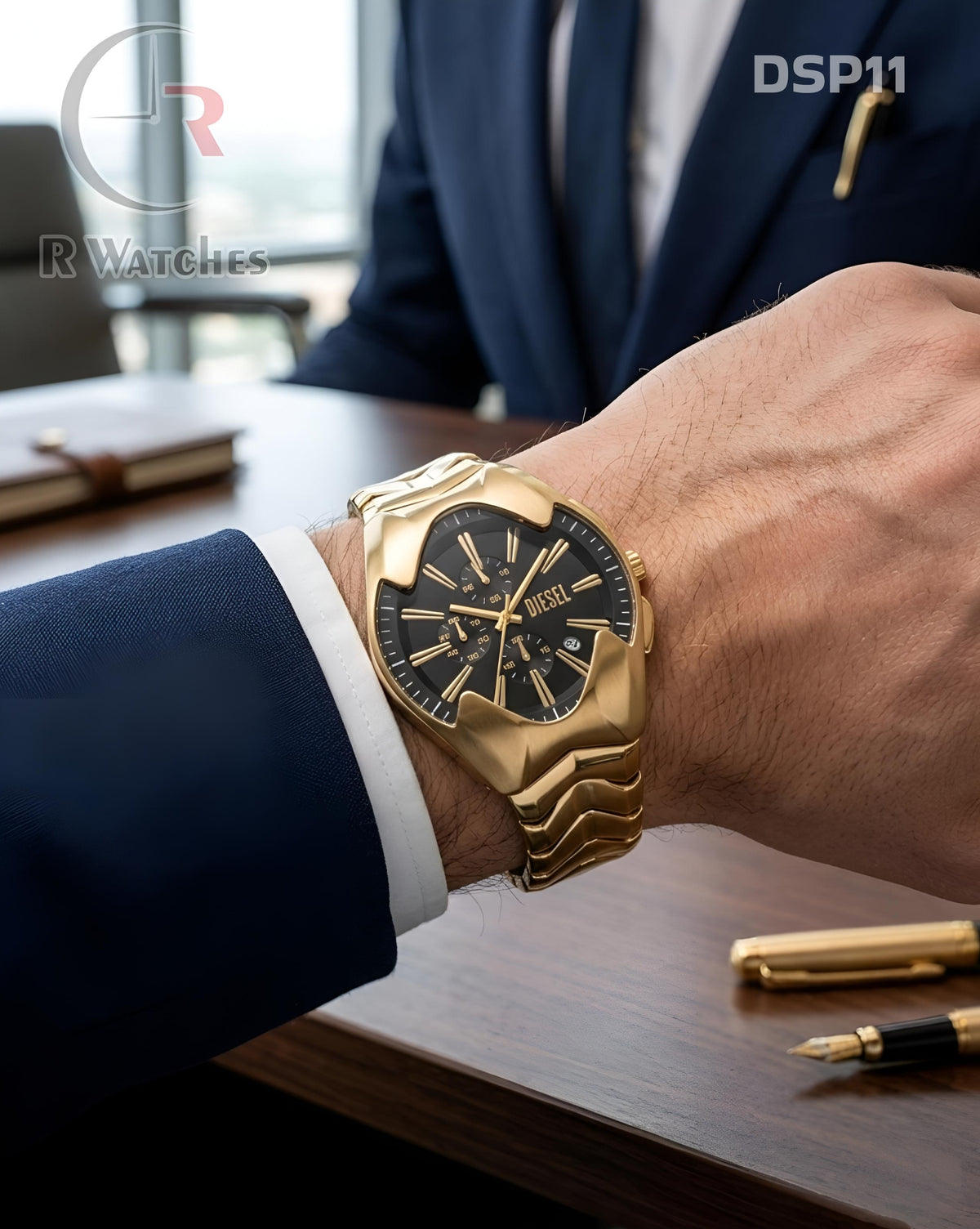 (SS)🖤⬆️ Diesel Chrono Gold Black (DSP11)