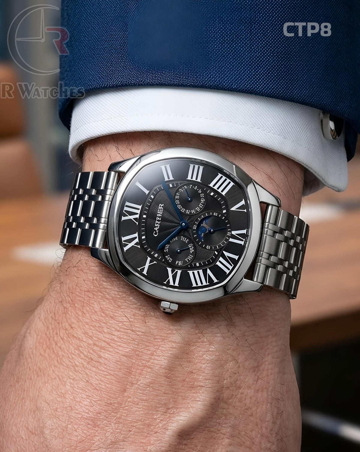 (OS)🖤⭐ Cartier new silver Black (CTP8)