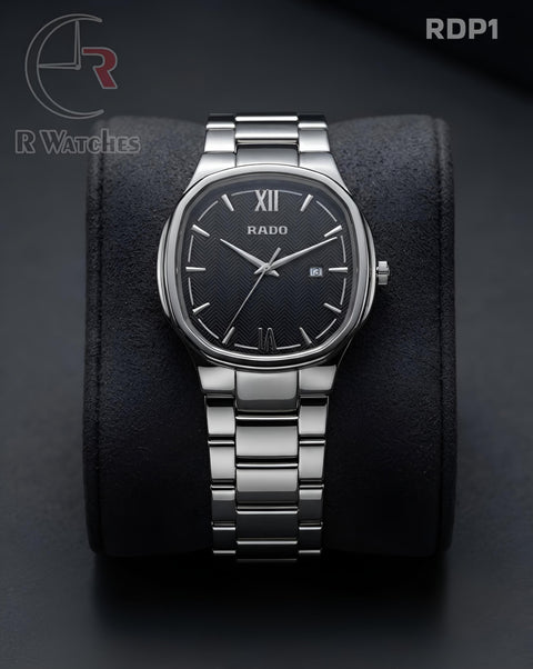 (OS2)🖤⭐ Rado Square Silver Black (RDP1)