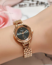 (OS)🖤⬆️ Dior Girls Rose Gold Black Dial (DRG24)