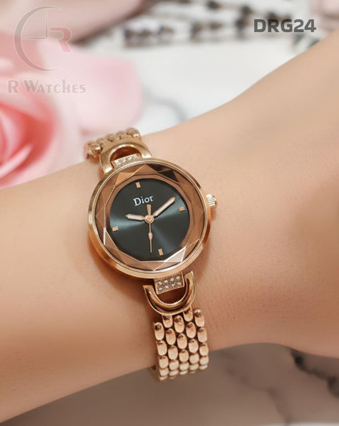 (OS)🖤⬆️ Dior Girls Rose Gold Black Dial (DRG24)
