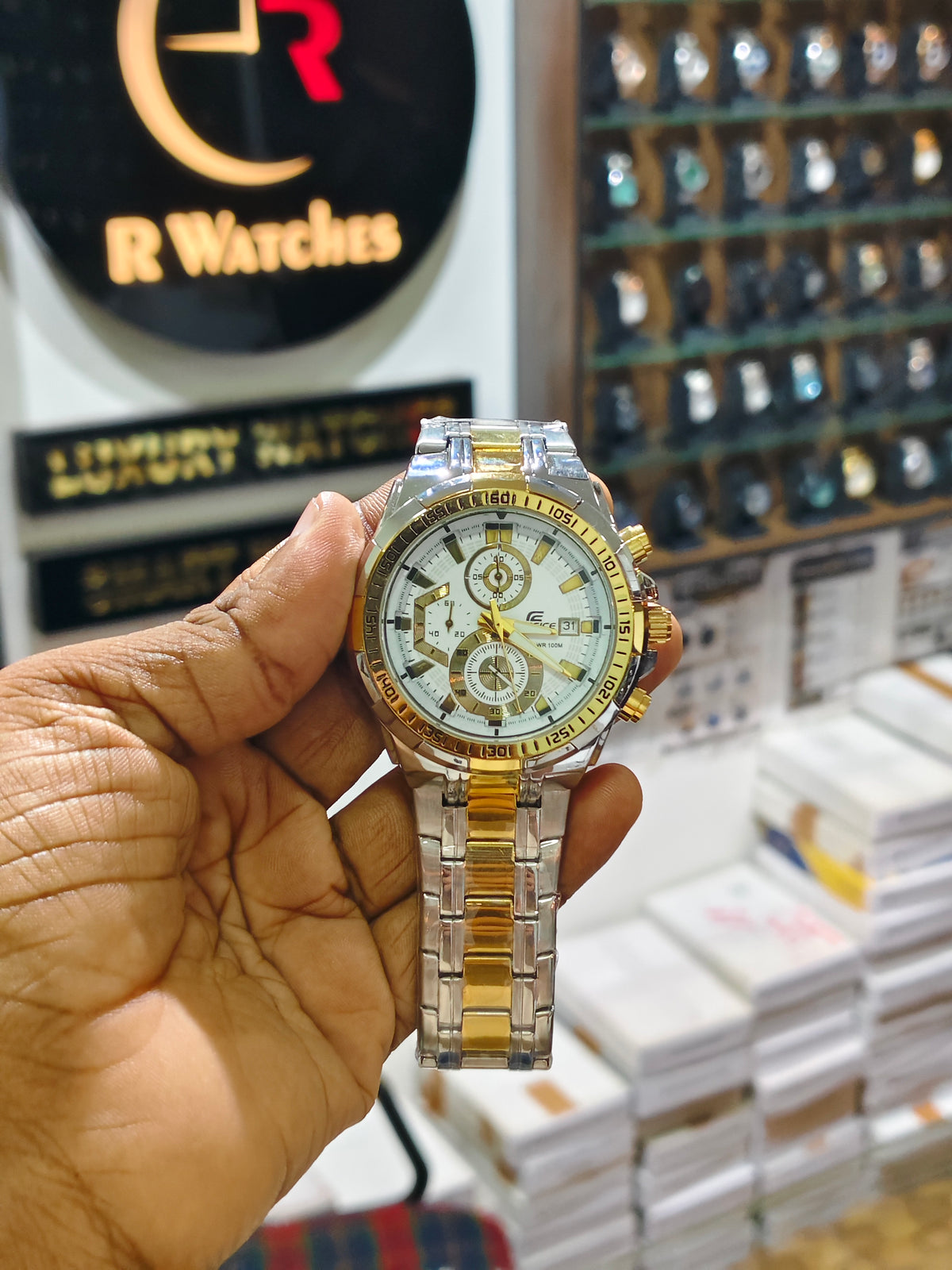 Edifice Dual White – Premium Luxury Chronograph Watch