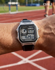 (OS)🖤⬆️🔁⭐ Casio illuminator black leather (CSSL3)