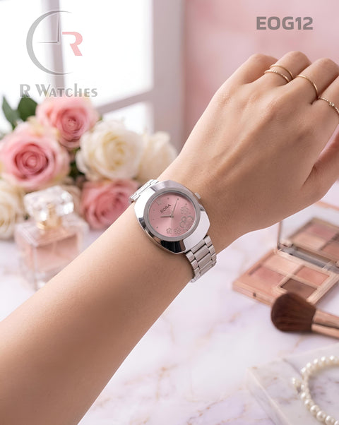 (OS)🖤⬆️⭐🔁 Eora Girls Silver Pink Dial (EOG12)