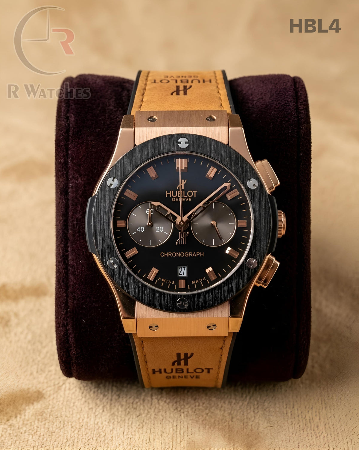 (OS)🖤⬆️ Hublot Heavy Leather Dual Tone Black (HBL4)