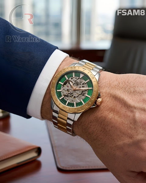 (OS)🖤⬆️🔁 Fossil automatic dual tone Green (FSAM8)