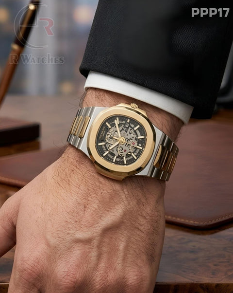 (OS)🖤⬆️ Patek Philippe Machinery Dual Tone Black (PPP17)