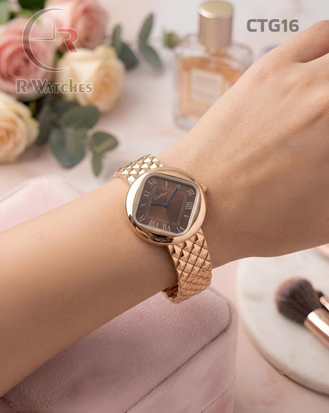 (OS)🖤⬆️⭐🔁 Cartier girls Rose Gold brown (CTG16)