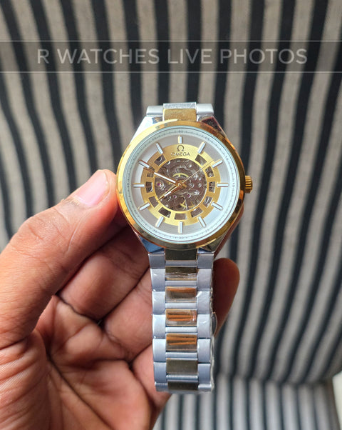 (SS)🖤⬆️⭐🔁 Omega Automatic Dual Tone White (OMAM10)