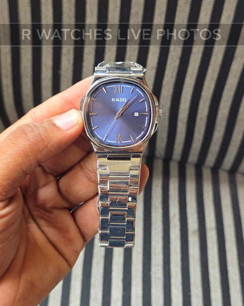 (OS2)📷⭐ Rado Square Silver Blue (RDP5)