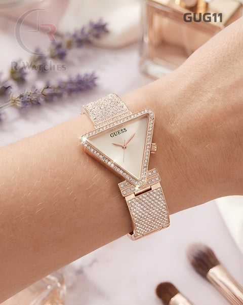 (SS)🖤⬆️⭐ Guess Girls Diomond Edition Rose Gold White (GUG11)